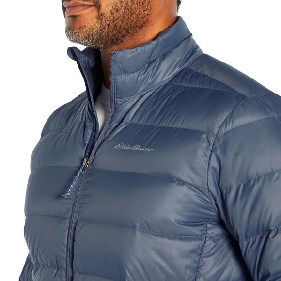 New Eddie Bauer Men's Packable Down Jacket Size 3XL Water Repellent Lite Blue - Picture 8 of 12